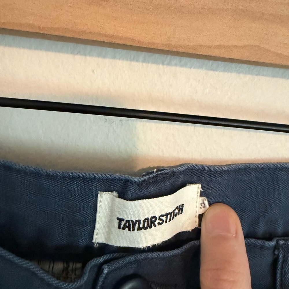 Taylor Stitch Chino Cuffed hem shorts 33 blue classic preppy golf casual - Picture 2 of 5